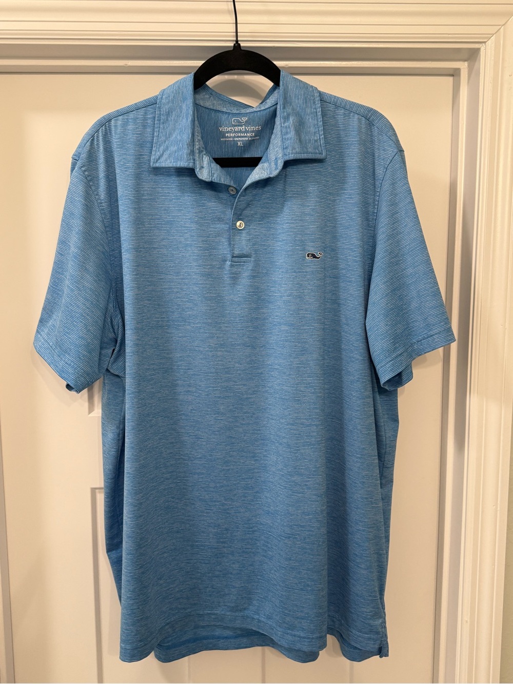 Vineyard Vines Men’s Heathered Sky Blue Polo